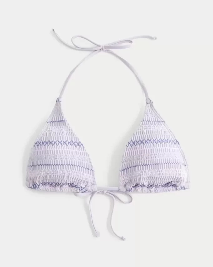 Gerüschtes Neckholder-Triangel-Bikinioberteil Gerüschtes Neckholder-Triangel-Bikinioberteil
