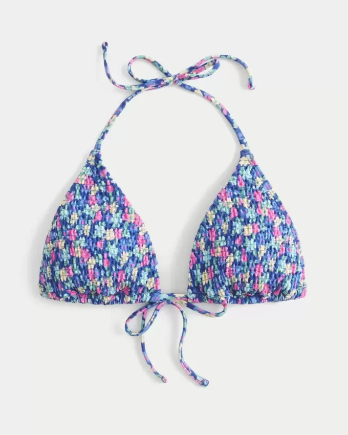 Gerüschtes Neckholder-Triangel-Bikinioberteil Gerüschtes Neckholder-Triangel-Bikinioberteil