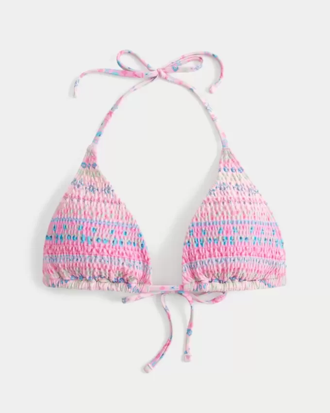 Gerüschtes Neckholder-Triangel-Bikinioberteil Gerüschtes Neckholder-Triangel-Bikinioberteil