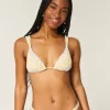 Gerüschtes, schulterfreies Triangel-Bikinioberteil Gerüschtes, schulterfreies Triangel-Bikinioberteil
