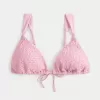 Gerüschtes, schulterfreies Triangel-Bikinioberteil Gerüschtes, schulterfreies Triangel-Bikinioberteil