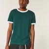 Geschrumpftes Ringer-T-Shirt Geschrumpftes Ringer-T-Shirt