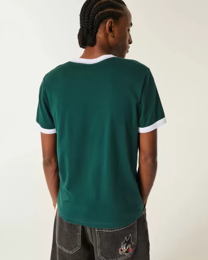 Geschrumpftes Ringer-T-Shirt Geschrumpftes Ringer-T-Shirt