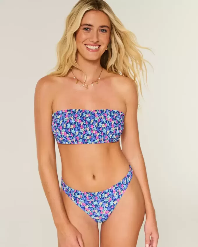 Gesmoktes Bandeau-Bikinioberteil Gesmoktes Bandeau-Bikinioberteil