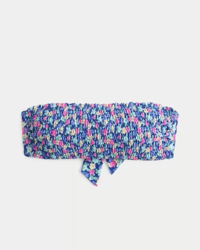 Gesmoktes Bandeau-Bikinioberteil Gesmoktes Bandeau-Bikinioberteil
