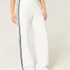 Gestreifte Jogginghose mit weitem Bein