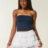 Gestufter Mini-Skort aus Chiffon Gestufter Mini-Skort aus Chiffon