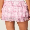 Gestufter Mini-Skort aus Chiffon Gestufter Mini-Skort aus Chiffon