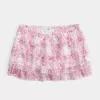 Gestufter Mini-Skort aus Chiffon Gestufter Mini-Skort aus Chiffon