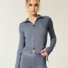 Gilly Hicks Active Recharge Jacke mit seitlichem Reißverschluss und Bindeband Gilly Hicks Active Recharge Jacke mit seitlichem Reißverschluss und Bindeband