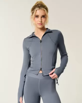 Gilly Hicks Active Recharge Jacke mit seitlichem Reißverschluss und Bindeband