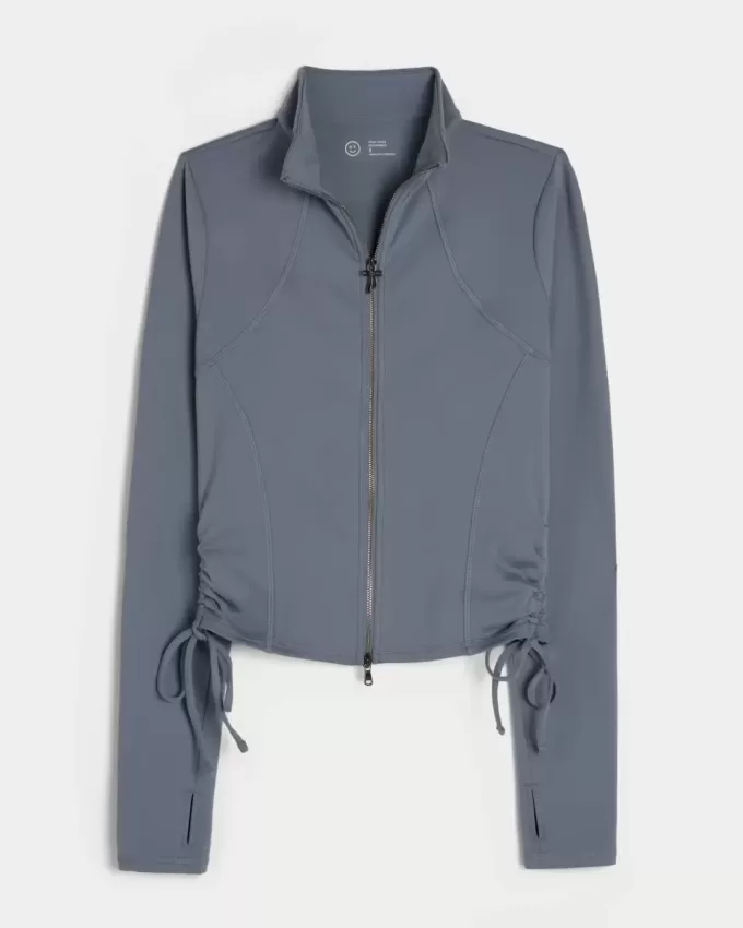 Gilly Hicks Active Recharge Jacke mit seitlichem Reißverschluss und Bindeband Gilly Hicks Active Recharge Jacke mit seitlichem Reißverschluss und Bindeband