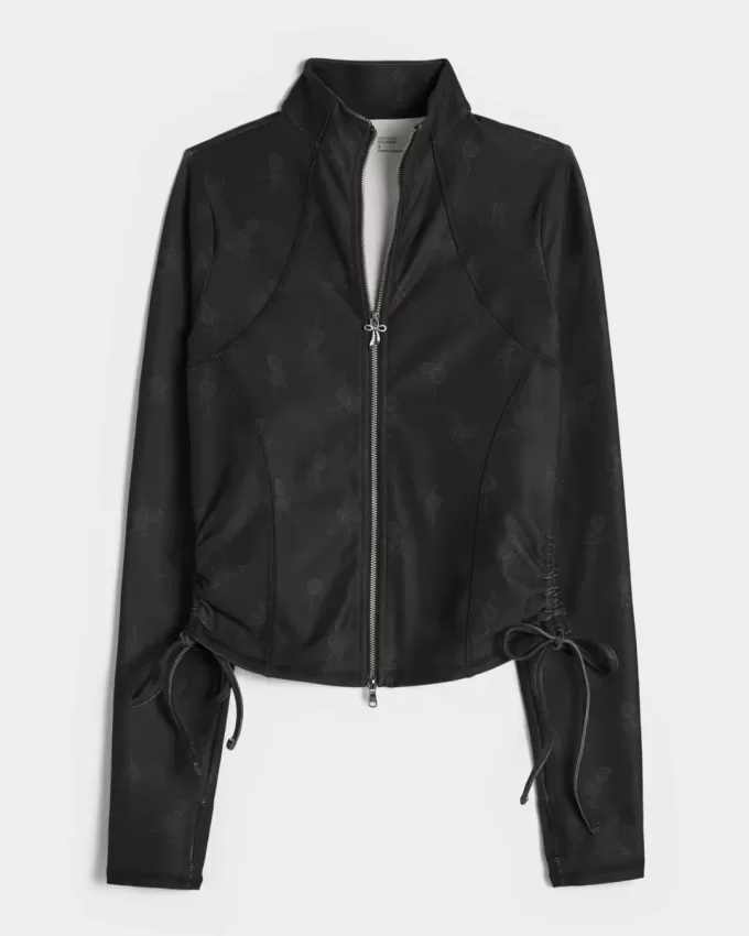 Gilly Hicks Active Recharge Jacke mit seitlichem Reißverschluss und Bindeband Gilly Hicks Active Recharge Jacke mit seitlichem Reißverschluss und Bindeband