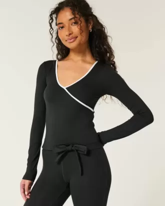 Gilly Hicks Active Wickeltop mit Zierstreifen