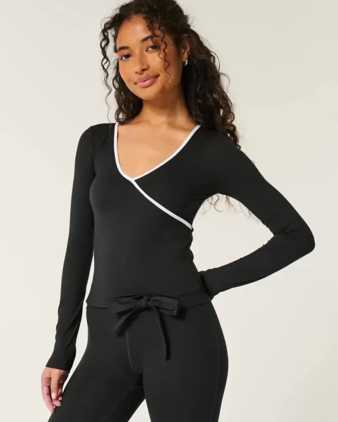 Gilly Hicks Active Wickeltop mit Zierstreifen Gilly Hicks Active Wickeltop mit Zierstreifen