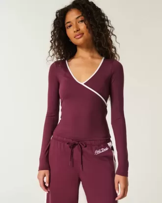 Gilly Hicks Active Wickeltop mit Zierstreifen