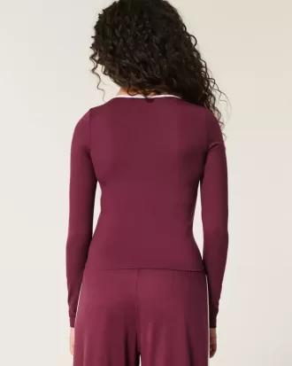 Gilly Hicks Active Wickeltop mit Zierstreifen