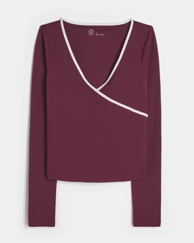 Gilly Hicks Active Wickeltop mit Zierstreifen Gilly Hicks Active Wickeltop mit Zierstreifen