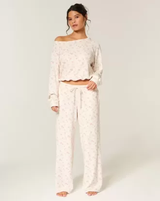 Gilly Hicks – Bequeme Baggy-Hose mit Waffelmuster Gilly Hicks – Bequeme Baggy-Hose mit Waffelmuster