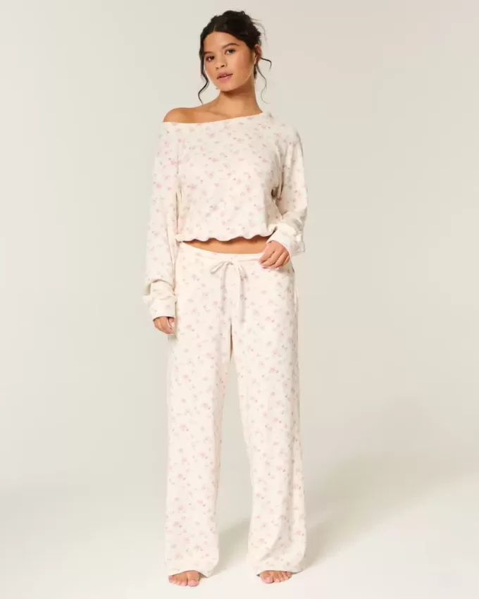 Gilly Hicks – Bequeme Baggy-Hose mit Waffelmuster Gilly Hicks – Bequeme Baggy-Hose mit Waffelmuster