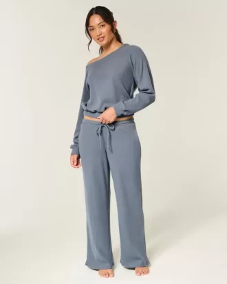 Gilly Hicks – Bequeme Baggy-Hose mit Waffelmuster