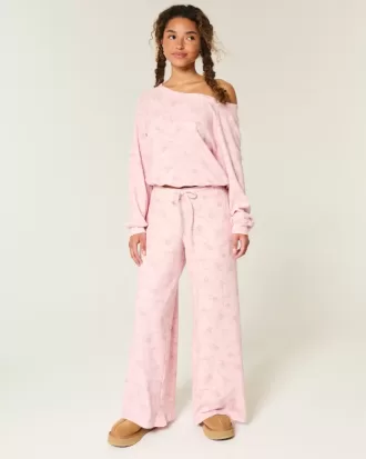 Gilly Hicks – Bequeme Baggy-Hose mit Waffelmuster Gilly Hicks – Bequeme Baggy-Hose mit Waffelmuster