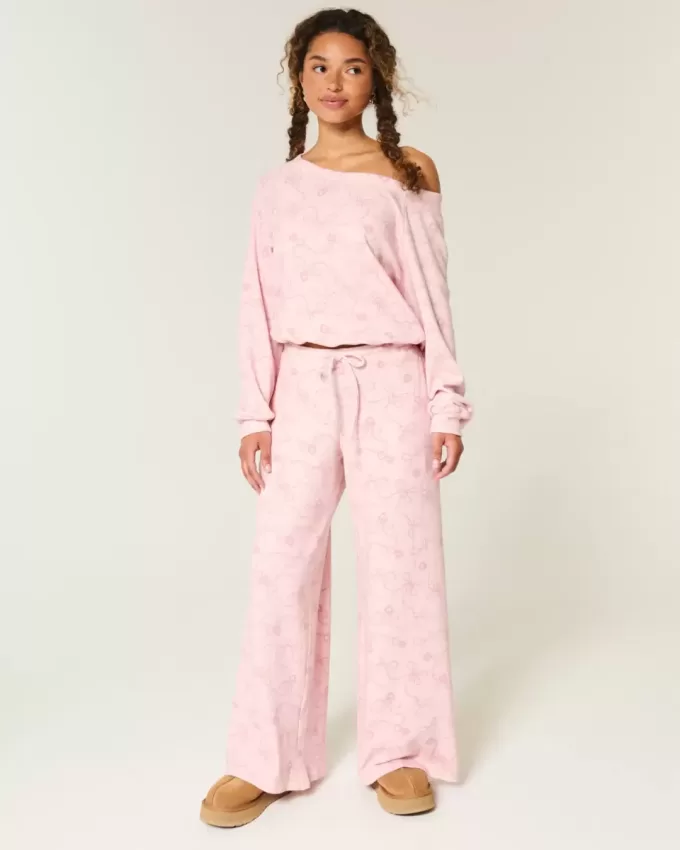 Gilly Hicks – Bequeme Baggy-Hose mit Waffelmuster Gilly Hicks – Bequeme Baggy-Hose mit Waffelmuster