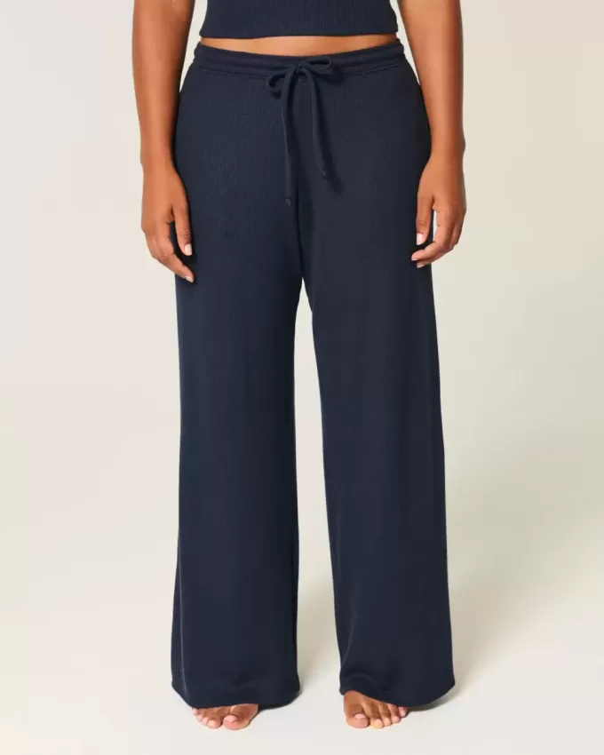 Gilly Hicks – Bequeme Baggy-Hose mit Waffelmuster