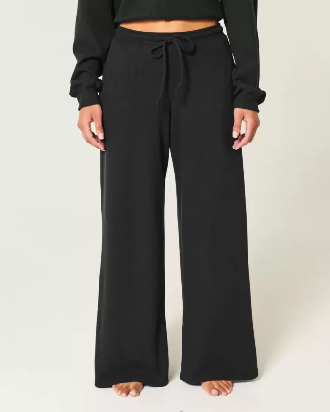 Gilly Hicks – Bequeme Baggy-Hose mit Waffelmuster Gilly Hicks – Bequeme Baggy-Hose mit Waffelmuster