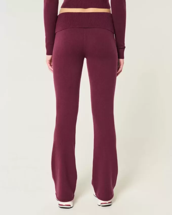 Gilly Hicks – Gemütliche Stiefelhose aus Strick mit Umschlagbund