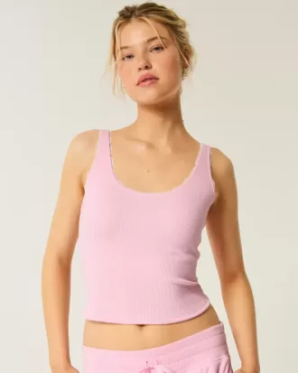 Gilly Hicks – Gemütliches Tanktop mit Waffel-Spitzenbesatz