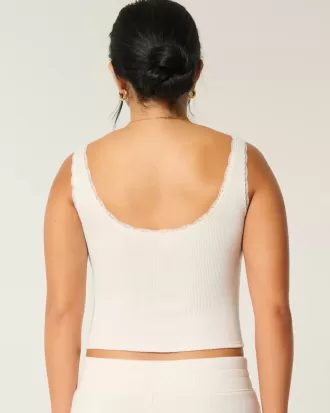 Gilly Hicks – Gemütliches Tanktop mit Waffel-Spitzenbesatz