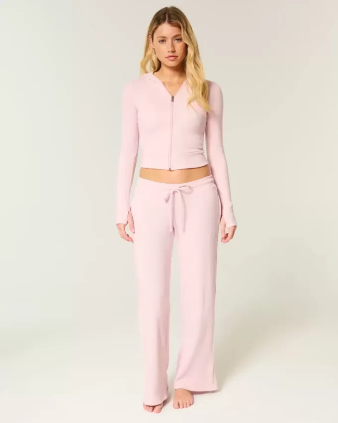 Gilly Hicks – Gerade Hose mit Waffelspitze Gilly Hicks – Gerade Hose mit Waffelspitze