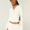 Gilly Hicks – Kapuzenjacke mit Waffelmuster und Reißverschluss Gilly Hicks – Kapuzenjacke mit Waffelmuster und Reißverschluss