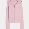 Gilly Hicks – Kapuzenjacke mit Waffelmuster und Reißverschluss Gilly Hicks – Kapuzenjacke mit Waffelmuster und Reißverschluss