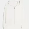 Gilly Hicks – Kapuzenpullover mit Waffelmuster und Reißverschluss Gilly Hicks – Kapuzenpullover mit Waffelmuster und Reißverschluss