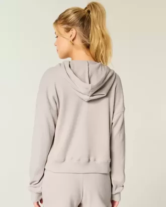 Gilly Hicks – Kapuzenpullover mit Waffelmuster und Reißverschluss