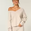Gilly Hicks – Kuscheliger, schulterfreier Pullover mit Schleife Gilly Hicks – Kuscheliger, schulterfreier Pullover mit Schleife