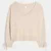 Gilly Hicks – Kuscheliger, schulterfreier Pullover mit Schleife Gilly Hicks – Kuscheliger, schulterfreier Pullover mit Schleife