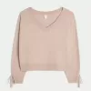 Gilly Hicks – Kuscheliger, schulterfreier Pullover mit Schleife Gilly Hicks – Kuscheliger, schulterfreier Pullover mit Schleife