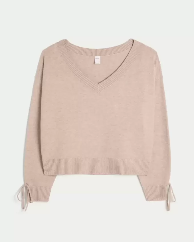 Gilly Hicks – Kuscheliger, schulterfreier Pullover mit Schleife Gilly Hicks – Kuscheliger, schulterfreier Pullover mit Schleife