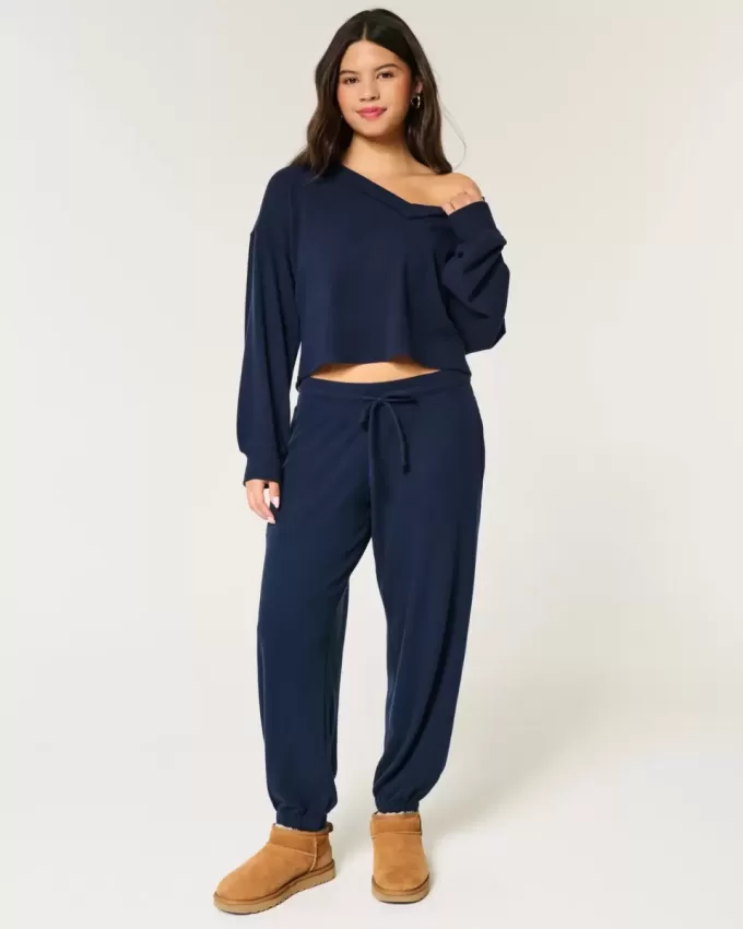 Gilly Hicks – Lässige Jogginghose mit Waffelmuster Gilly Hicks – Lässige Jogginghose mit Waffelmuster