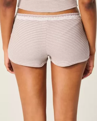 Gilly Hicks – Shortie-Shorts mit Waffelspitze