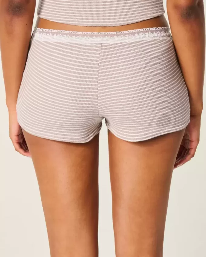 Gilly Hicks – Shortie-Shorts mit Waffelspitze Gilly Hicks – Shortie-Shorts mit Waffelspitze