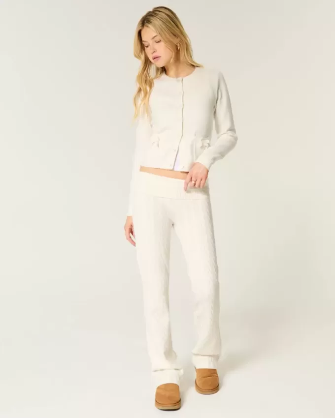 Gilly Hicks – Stiefelhose mit Zopfmuster und Umschlag