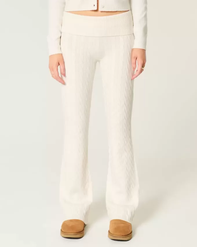 Gilly Hicks – Stiefelhose mit Zopfmuster und Umschlag