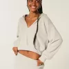 Gilly Hicks – Strick-Hoodie mit V-Ausschnitt Gilly Hicks – Strick-Hoodie mit V-Ausschnitt