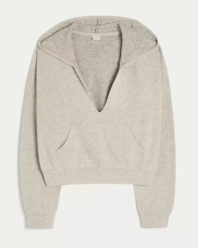 Gilly Hicks – Strick-Hoodie mit V-Ausschnitt Gilly Hicks – Strick-Hoodie mit V-Ausschnitt