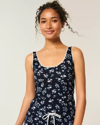 Gilly Hicks – Tanktop mit Waffel-Spitzenbesatz