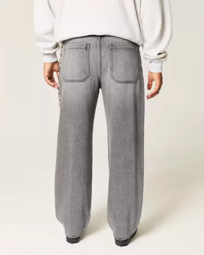 Graue Skater-Baggy-Jeans Graue Skater-Baggy-Jeans